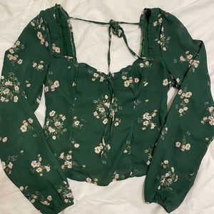 Abercrombie Women’s Green Floral Blouse
